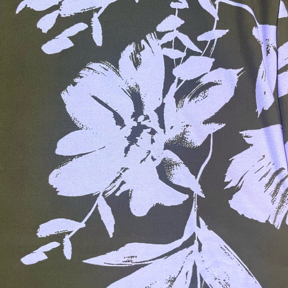 NEW Maggie London Elegant Purple Brown Long Sleeve High Neck Floral Dress 14 - Picture 4 of 11